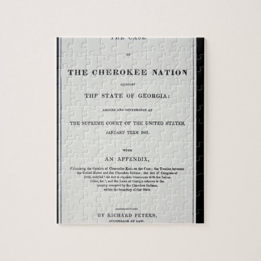 Puzzle région d'Anti-retrait, par nation cherokee, dans (Vertical)
