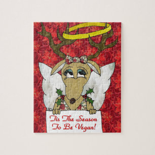 Puzzle Reindeer Angel C'est la saison d'être Vegan