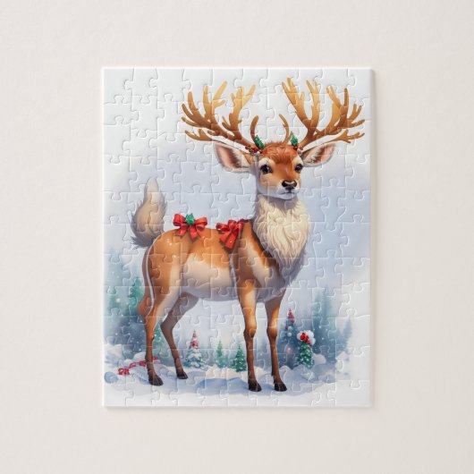 Puzzle Reindeer de Noël (Vertical)