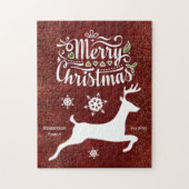 Puzzle Reinder de Noël en Bourgogne (Vertical)