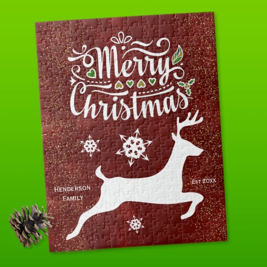 Puzzle Reinder de Noël en Bourgogne