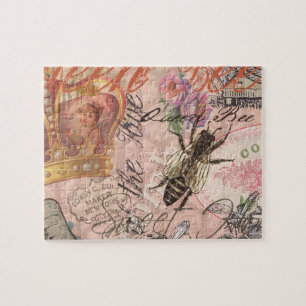 Puzzle Reine Abeille Vintage Beau Collage