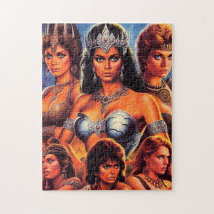 Puzzle Reines Guerrières Vintage