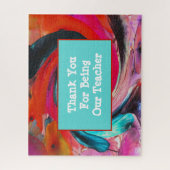 Puzzle Remerciements de l'enseignant Vivid Swirled Tie Dy (Vertical)