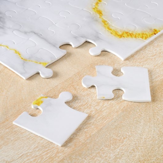 Puzzle Remise en question Motif en marbre gris blanc (Côté)