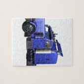 Puzzle Remorque semi-tracteur en métal bleu (Horizontal)