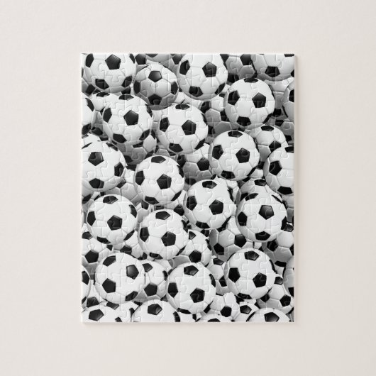Puzzle Rempli des ballons de football (Vertical)