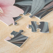 Puzzle Renard arctique élégant floral rose (Côté)