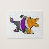 Puzzle Renard au patinage sur glace avec patins sur glace (Horizontal)