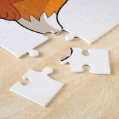 Puzzle Renard avec pizza (Côté)