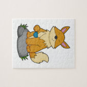 Puzzle Renard avec tasse de café (Horizontal)