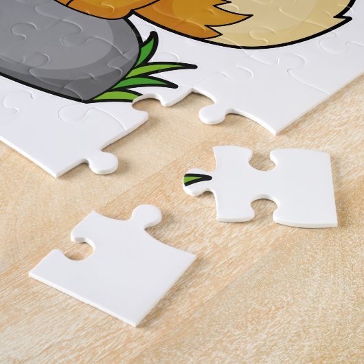 Puzzle Renard avec tasse de café (Côté)