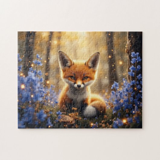 Puzzle Renard bébé dans les lilas (Horizontal)