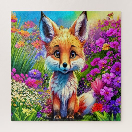Puzzle Renard coloré (Vertical)