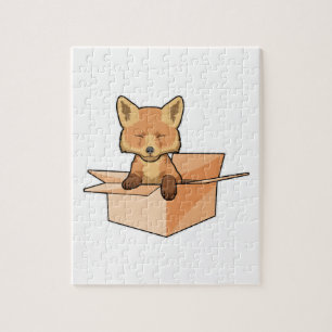 Puzzle Renard comme bébé dans la boîte