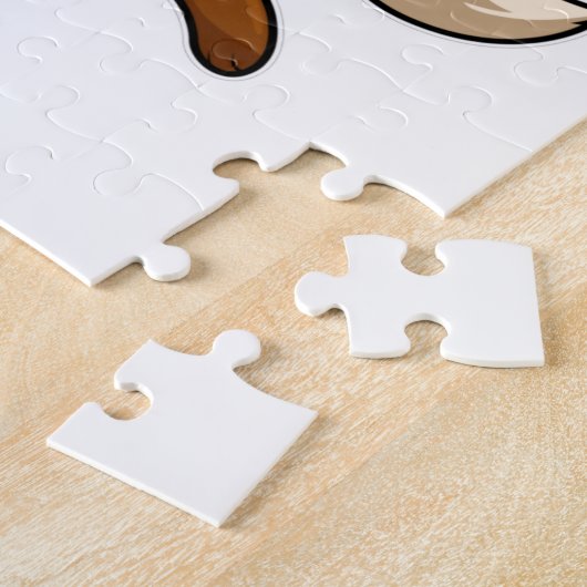 Puzzle Renard comme coiffeur avec ciseaux (Côté)