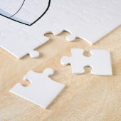 Puzzle Renard comme mariée avec robe de mariée et couronn (Côté)