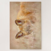 Puzzle Renard dans l'herbe étonnant (Vertical)