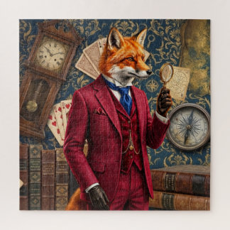 Puzzle Renard détective vintage pour hommes et famille