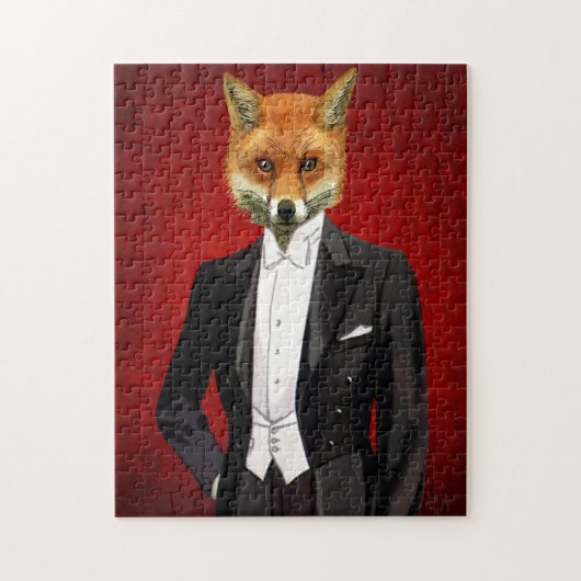 Puzzle Renard En Costume De Soirée, Portrait (Vertical)
