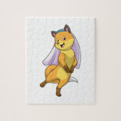 Puzzle Renard en mariée avec Voile (Vertical)