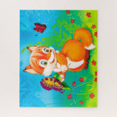 Puzzle renard et papillon (Vertical)