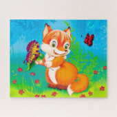 Puzzle renard et papillon (Horizontal)