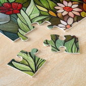 Puzzle Renard rouge, coucher de soleil et arbres (Côté)