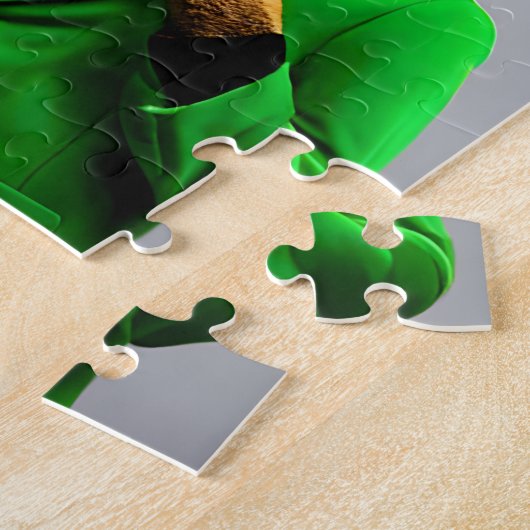 Puzzle Renard rouge dans un costume vert St. Patrick's Da (Côté)