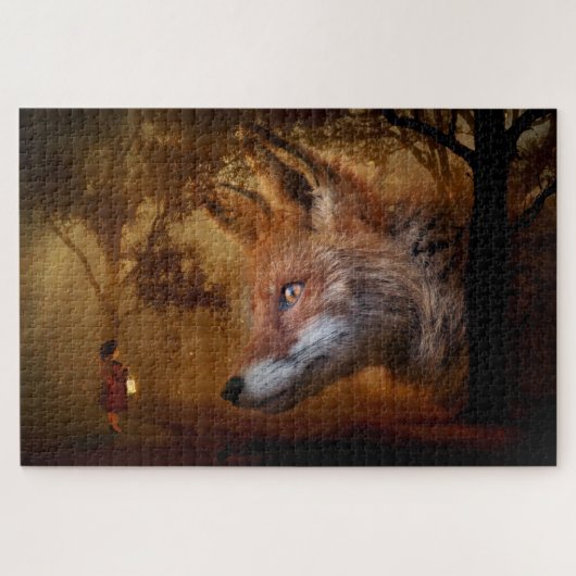 Puzzle Renard rouge et fille (Horizontal)
