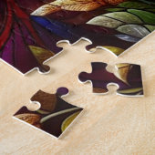 Puzzle Renard rouge et soleil et forêt (Côté)