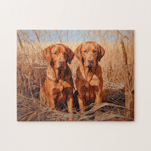 Puzzle Renard rouge labrador récupérateurs (Horizontal)