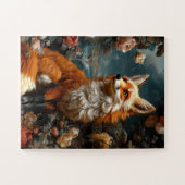 Puzzle Renard rouge mystique debout dans un paysage oniri (Horizontal)