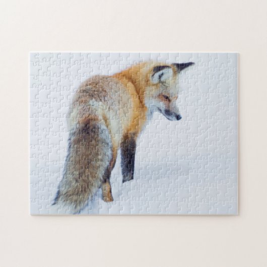 Puzzle Renard roux en hiver (Horizontal)
