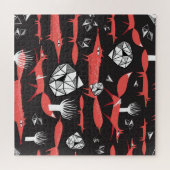 Puzzle Renards Rouges : Arrière - plan Sombre Sans Couleu (Horizontal)