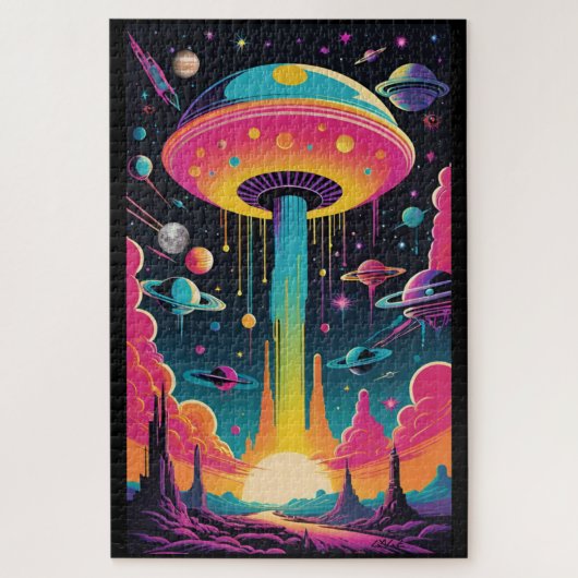 Puzzle Rencontre UFO sur la planète 9 (Vertical)