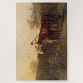 Puzzle Rendez-vous rural (Baiser romantique à cheval) (Vertical)