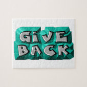 Puzzle Rendre Citation Sagesse Turquoise Gris ciselé (Horizontal)