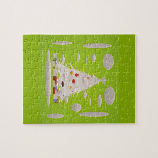 Puzzle Rendre Noël super à nouveau pale vert neige bauble (Horizontal)