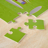 Puzzle Rendre Noël super à nouveau pale vert neige bauble (Côté)