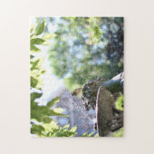 Puzzle Rendre Splash Bird Bath Conservatory Garden NYC (Vertical)