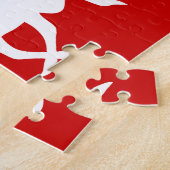 Puzzle Rennes blanches / Silhouette caribou (Côté)