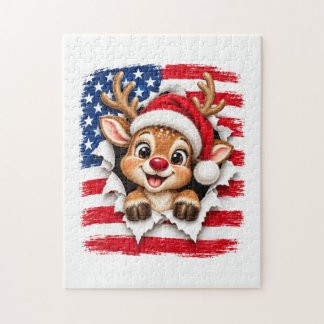 Puzzle Rennes de Noël américains