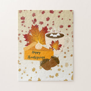 Puzzle Repas de Thanksgiving Cuisine Tarte au potiron Cho
