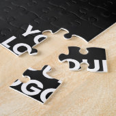 Puzzle Répétition du logo de l'entreprise | Gradient noir (Côté)
