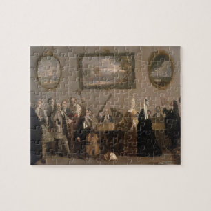 Puzzle Répétition d'un opéra, c.1709 (huile sur la toi