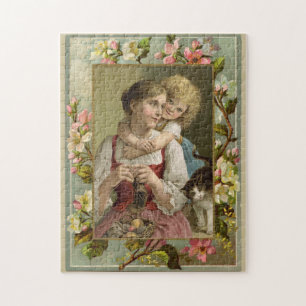 Puzzle Reproduction vintage de mère et fille
