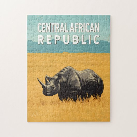 Puzzle République centrafricaine Illustration Art Voyage (Vertical)
