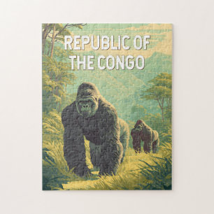 Puzzle République du Congo Illustration Voyage Art