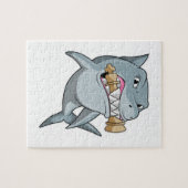Puzzle Requin aux échecs avec pièce d'échecs King (Horizontal)